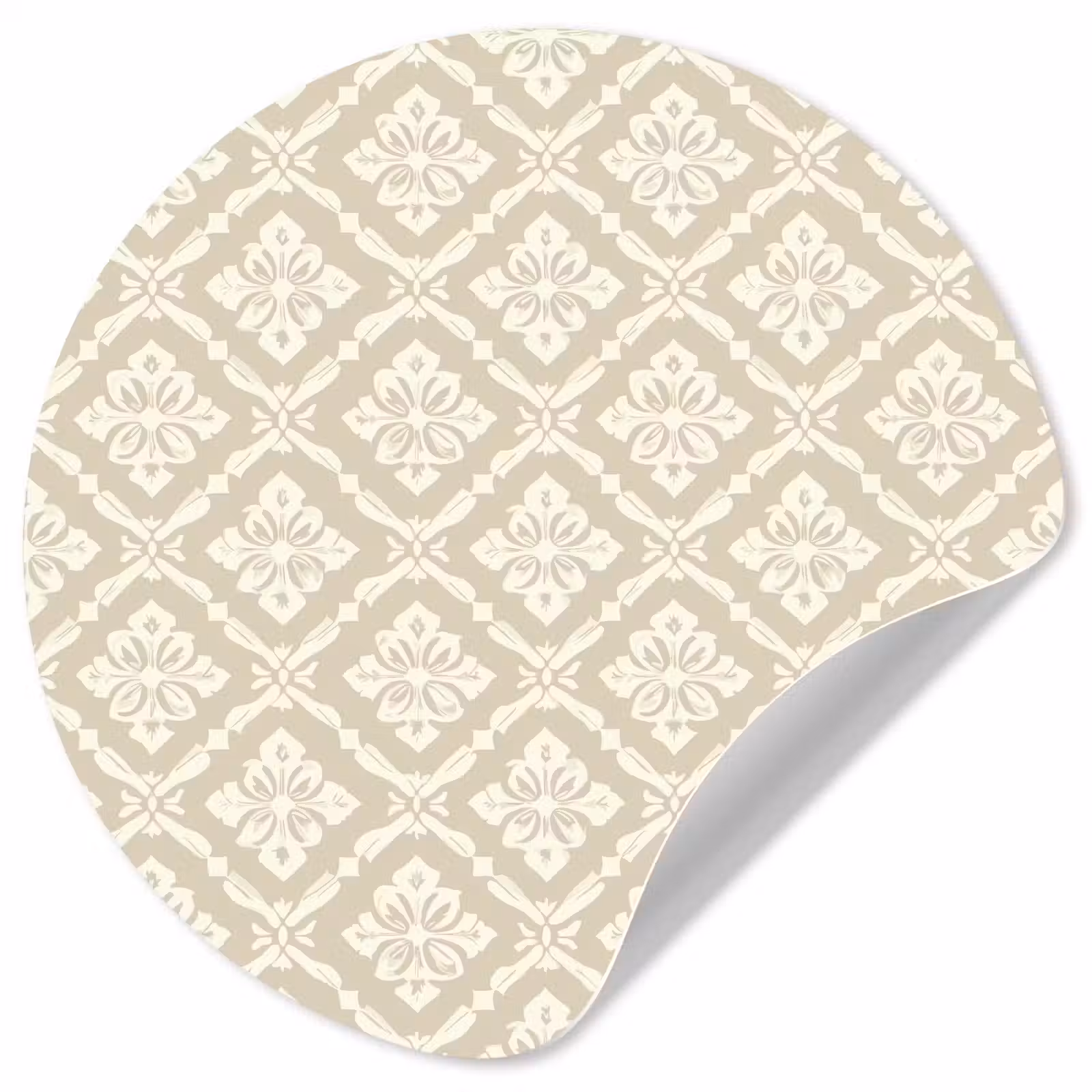 Behangcirkel - Floraal - Ornament - Beige — 1