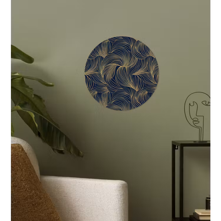 Behangcirkel - Abstract - Lijnen - Blauw - Goud — 3