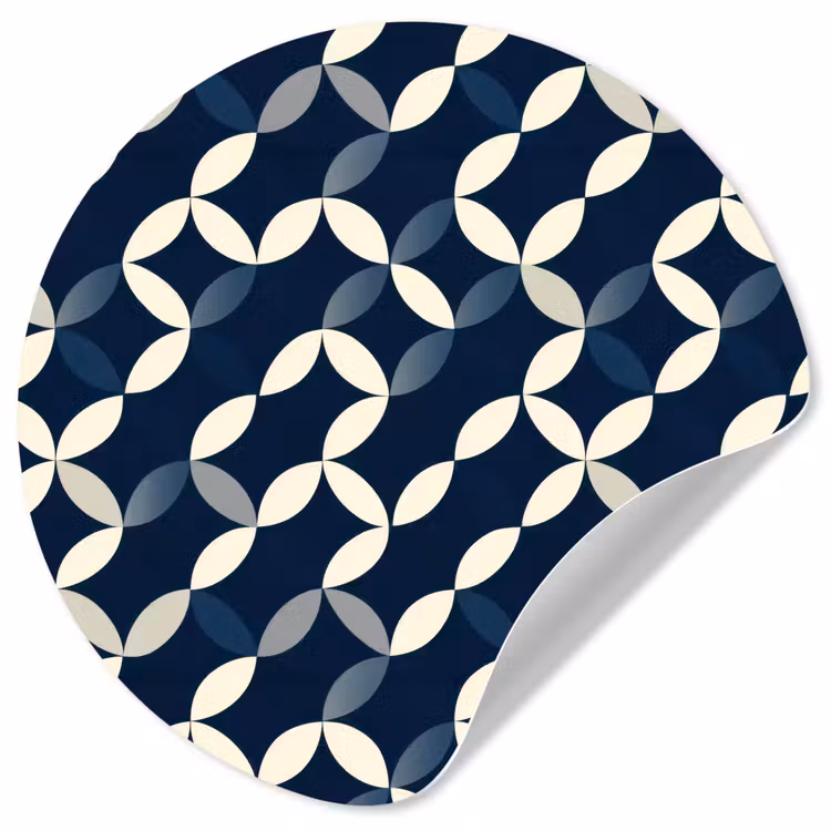 Behangcirkel - Abstract - Patroon - Blauw — 1
