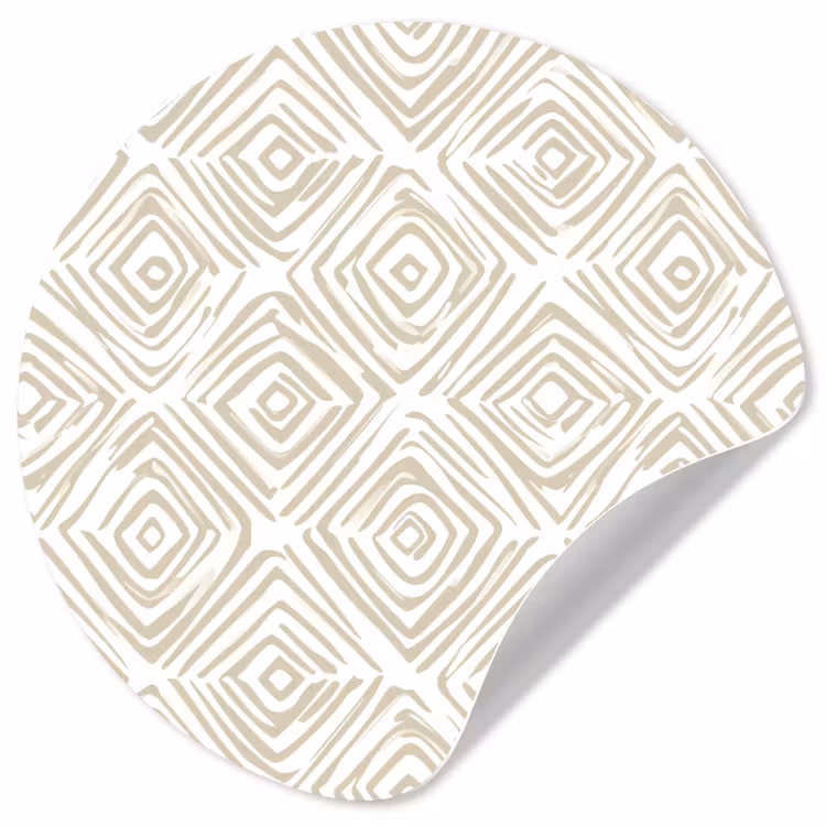 Behangcirkel - Abstract - Ruit - Beige — 1