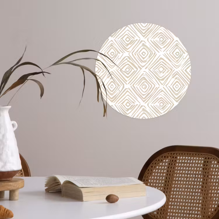 Behangcirkel - Abstract - Ruit - Beige — 4