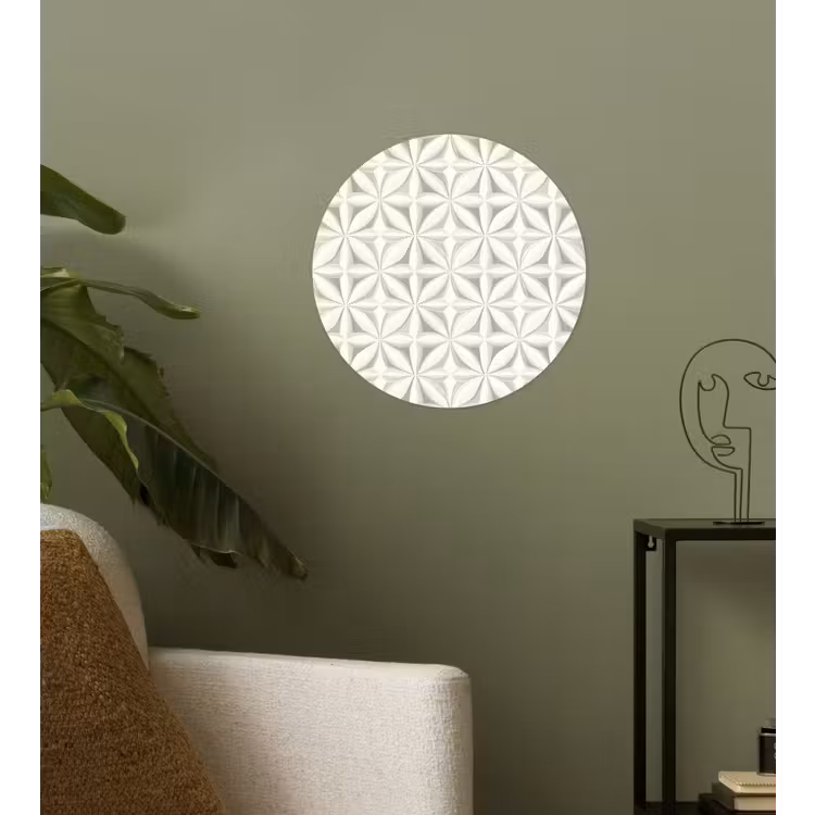 Behangcirkel - Abstract - Structuur - Grijs - Wit — 3