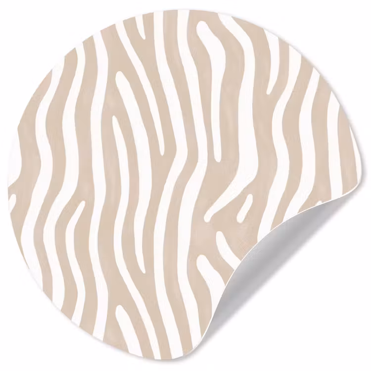 Behangcirkel - Abstract - Zebra - Beige — 1