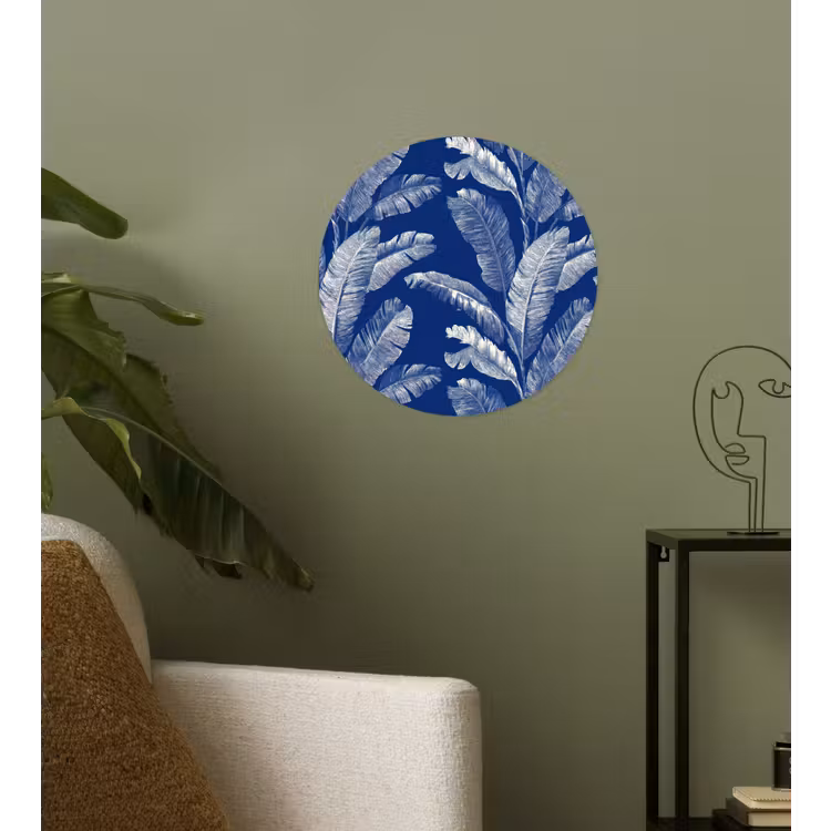 Behangcirkel - Blad - Palm - Blauw — 3