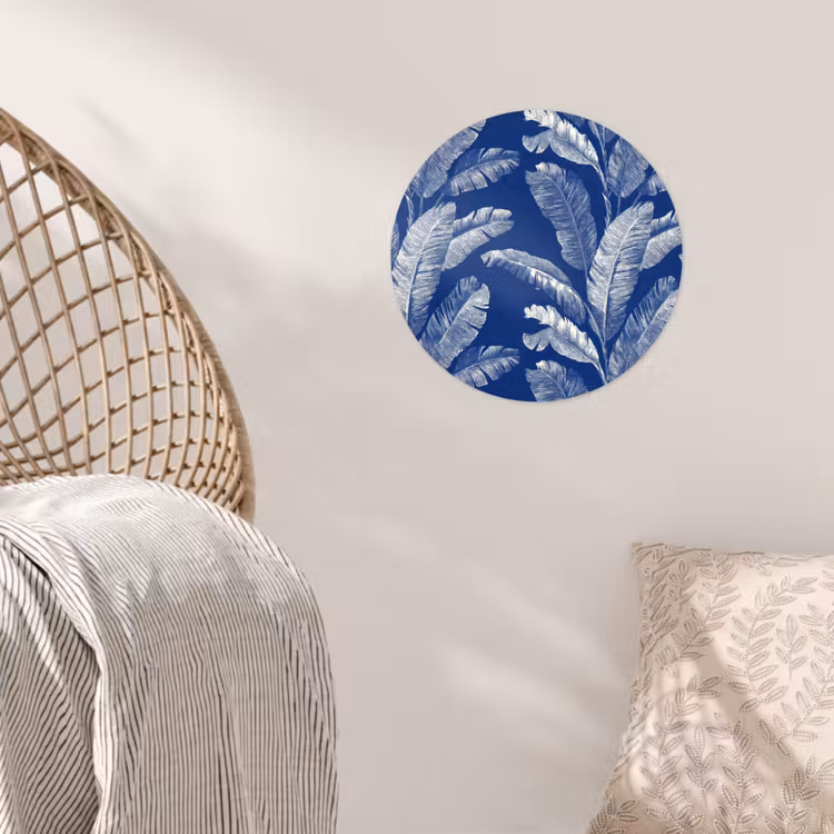 Behangcirkel - Blad - Palm - Blauw — 5