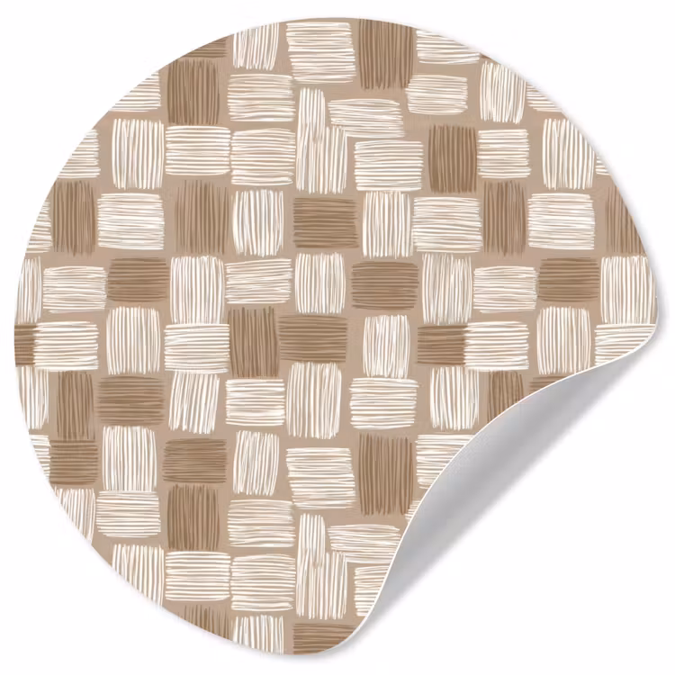 Behangcirkel - Blok - Patroon - Bruin — 1