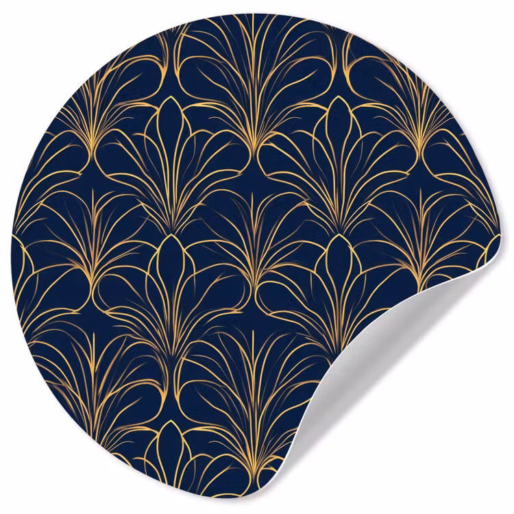 Behangcirkel - Deco - Waaier - Blauw — 1