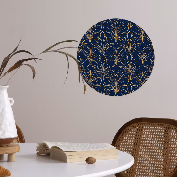 Behangcirkel - Deco - Waaier - Blauw — 4