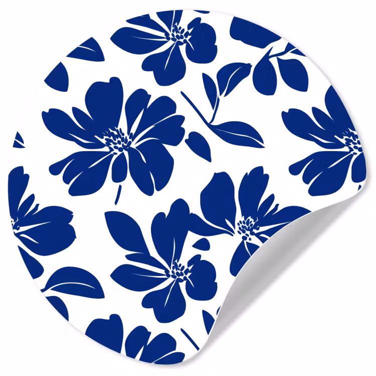 Behangcirkel - Floraal - Modern - Blauw — 1