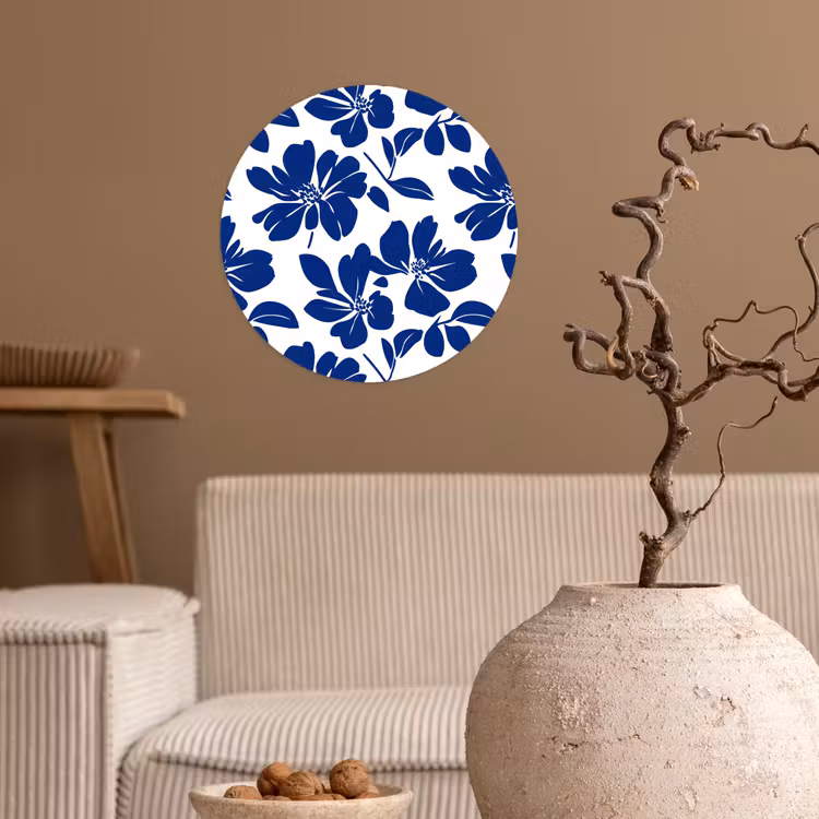 Behangcirkel - Floraal - Modern - Blauw — 2