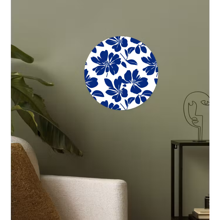 Behangcirkel - Floraal - Modern - Blauw — 3