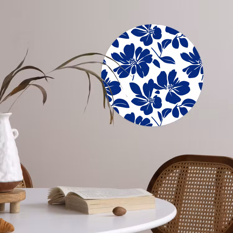 Behangcirkel - Floraal - Modern - Blauw — 4