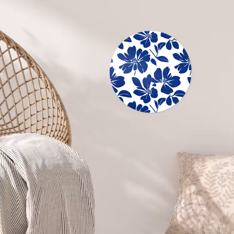Behangcirkel - Floraal - Modern - Blauw — 5