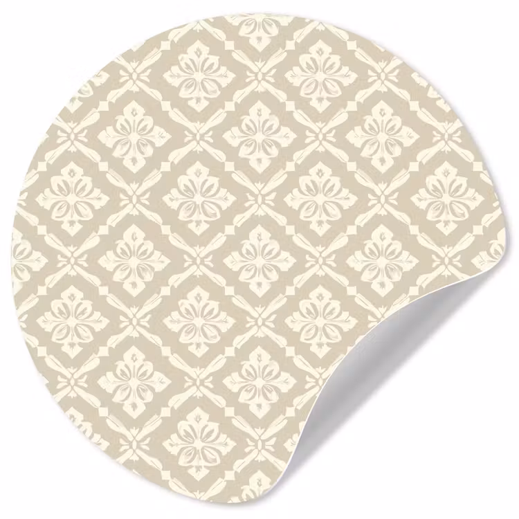 Behangcirkel - Floraal - Ornament - Beige — 1
