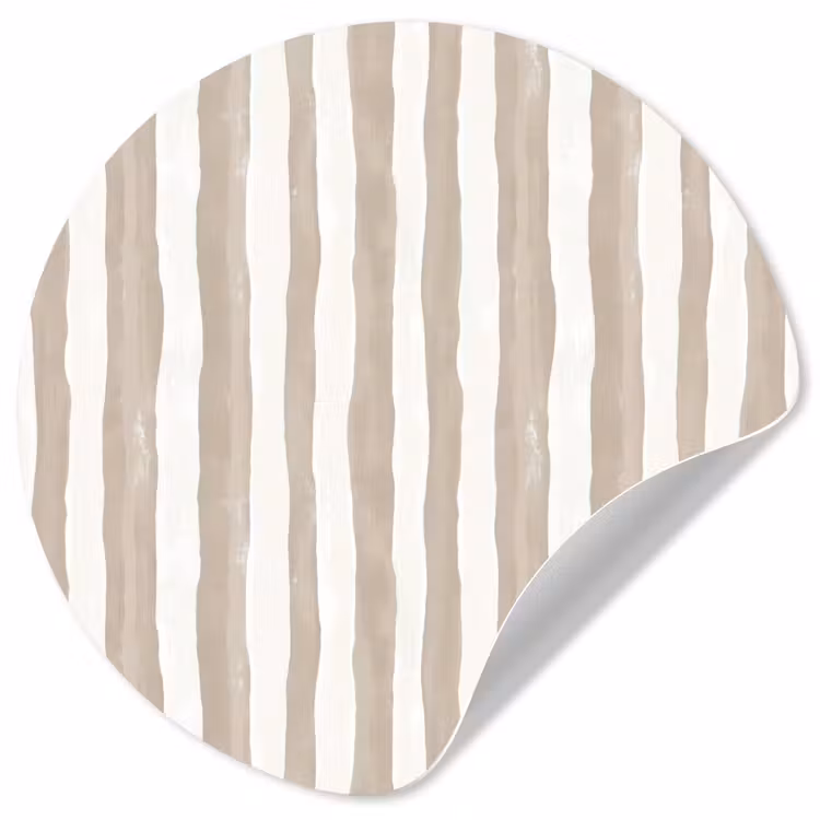 Behangcirkel - Minimalistisch - Strepen - Beige — 1