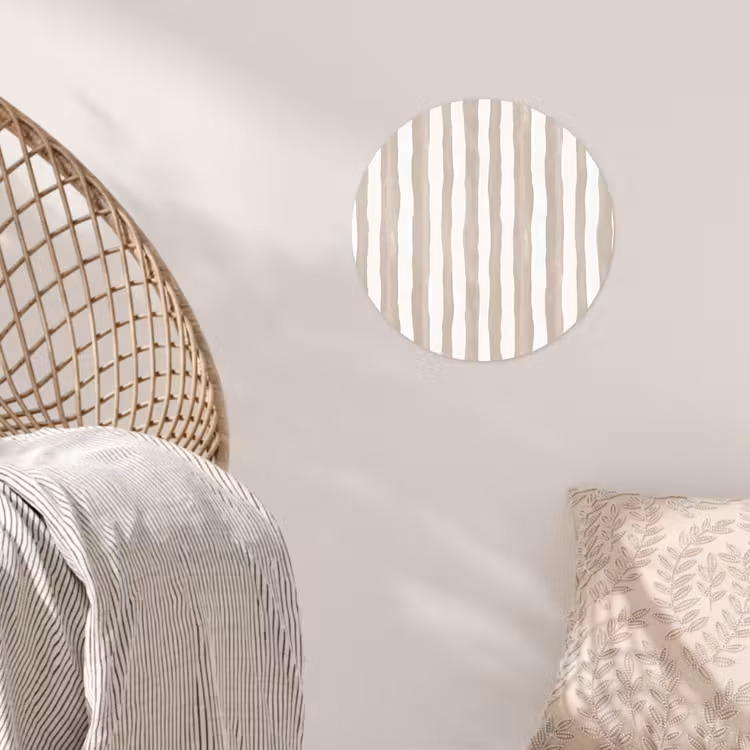Behangcirkel - Minimalistisch - Strepen - Beige — 5