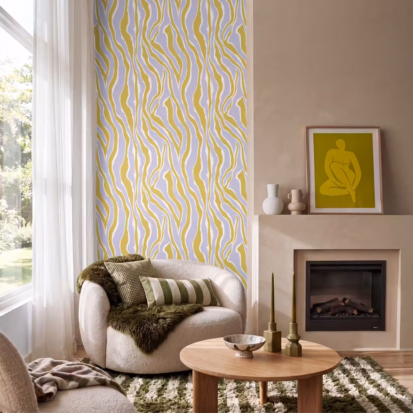 Behang - Zebra - Modern - Meerkleurig — 1