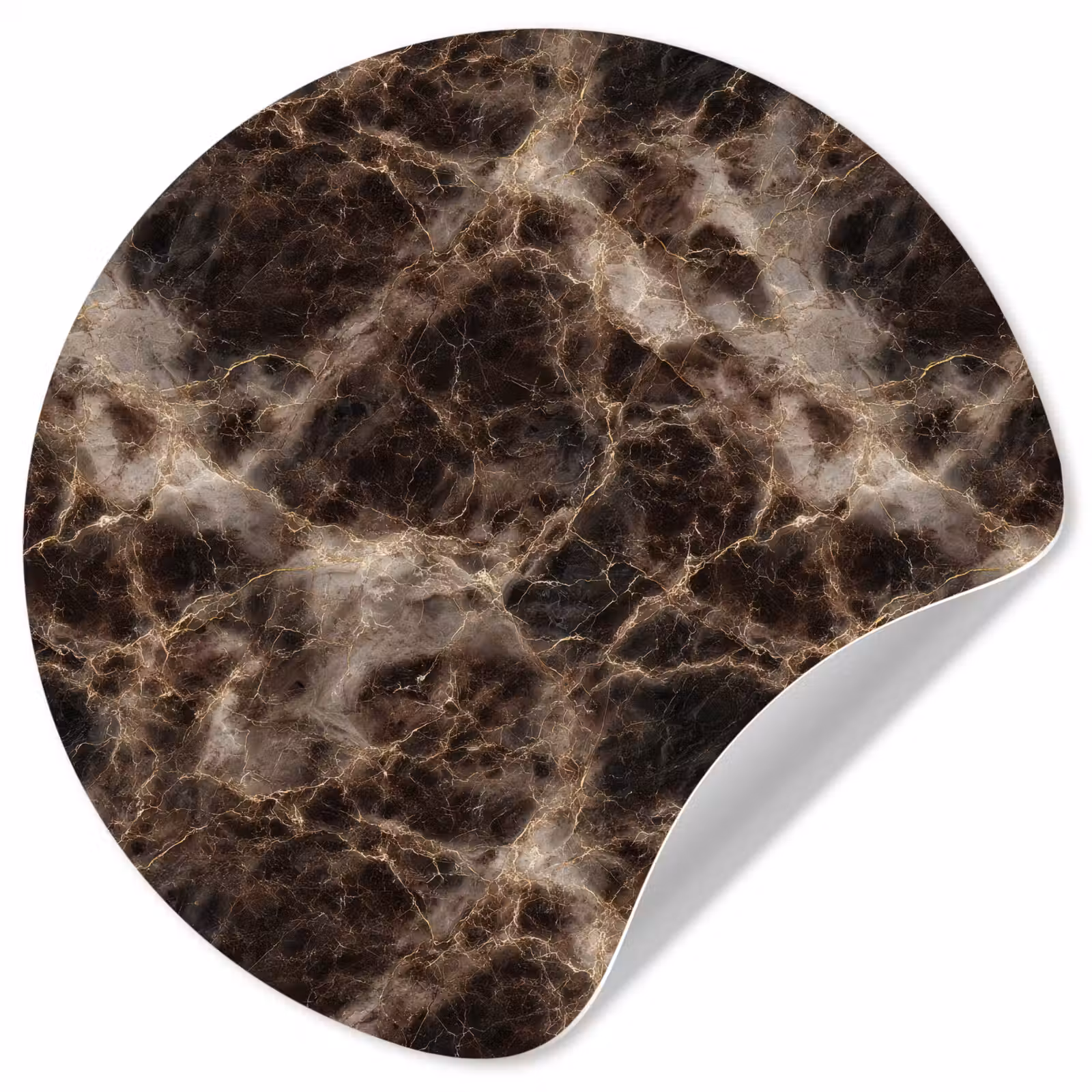 Behangcirkel - Bruin - Goud - Marmer — 1