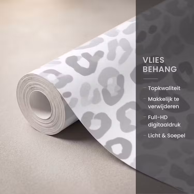 Behang - Luipaard - Motief - Grijs — 3