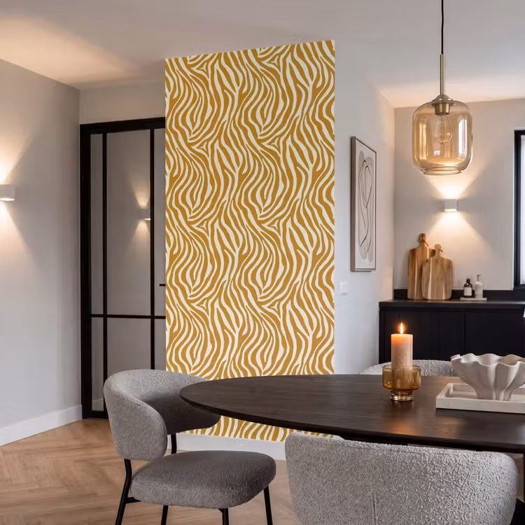 Behang - Zebra - Klassiek - Oker - Geel — 5