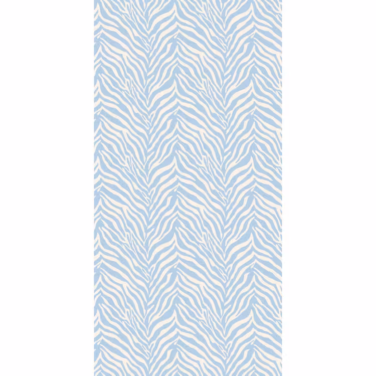 Behang - Zebra - Motief - Blauw - Wit — 2