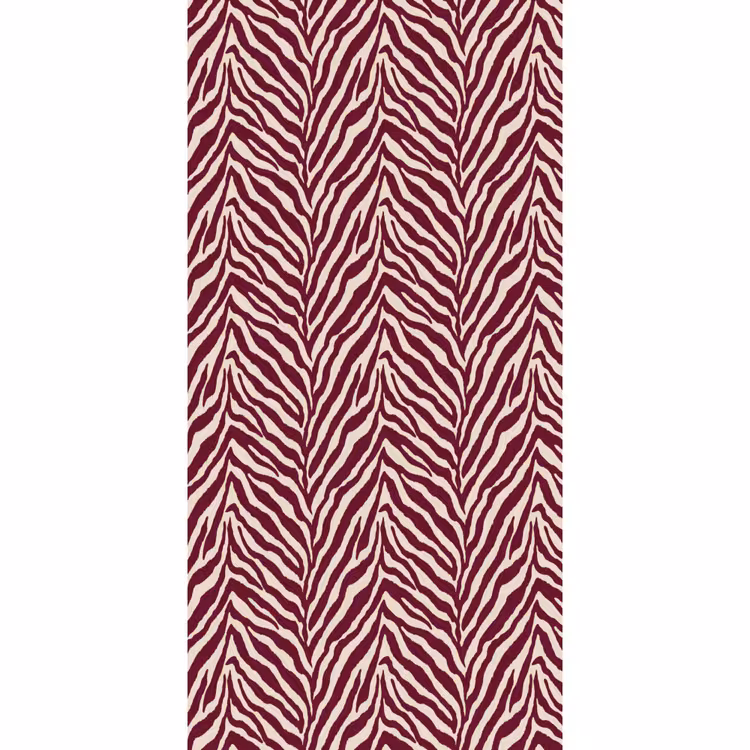 Behang - Zebra - Motief - Bordeaux - Rood — 2
