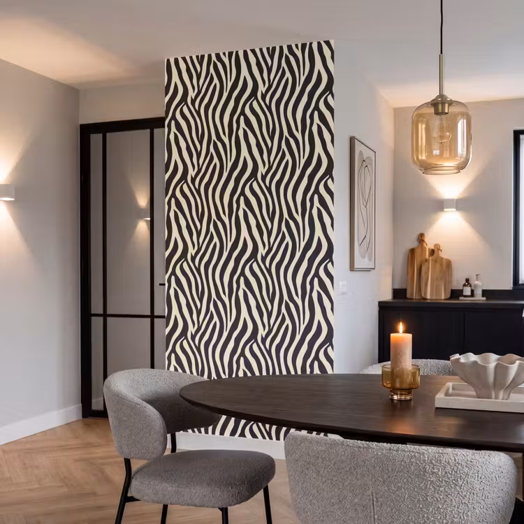 Behang - Zebra - Print - Klassiek - Zwart — 5
