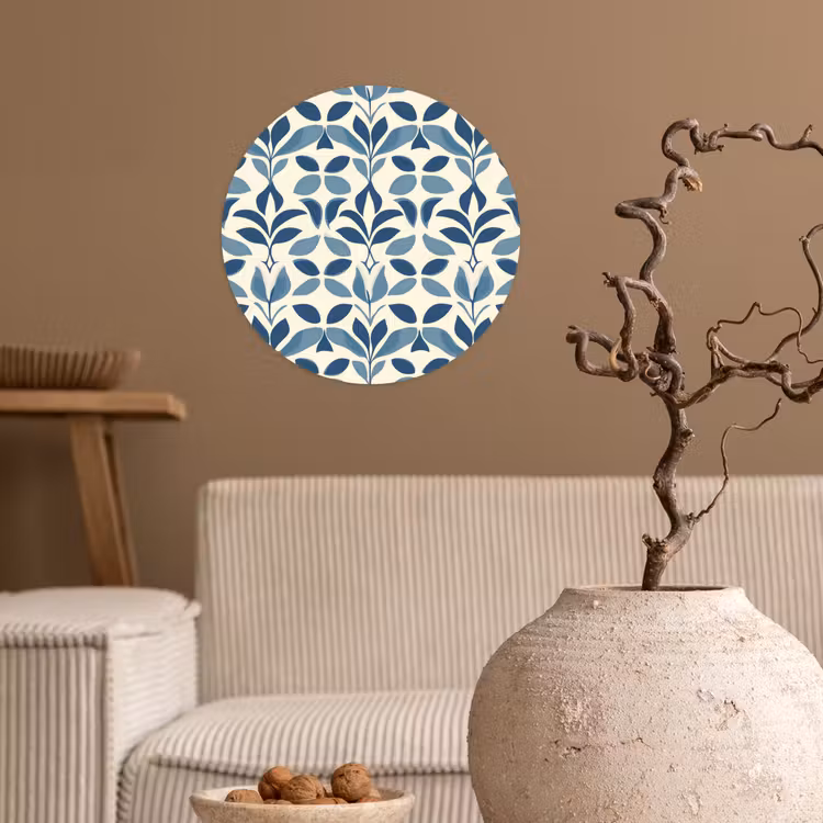 Behangcirkel - Flora - Modern - Blauw — 2