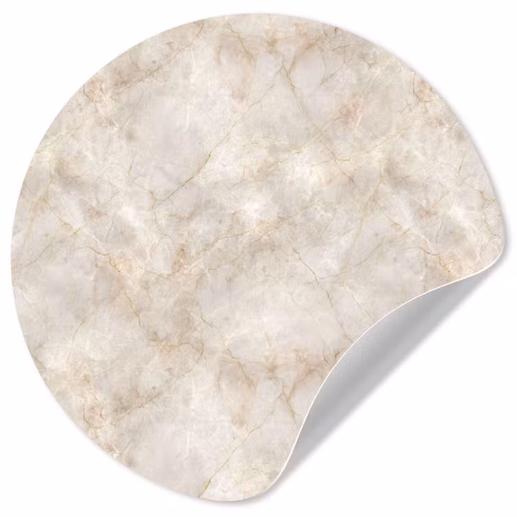 Behangcirkel - Lichtbeige - Goudbruine Nerven - Marmer — 1