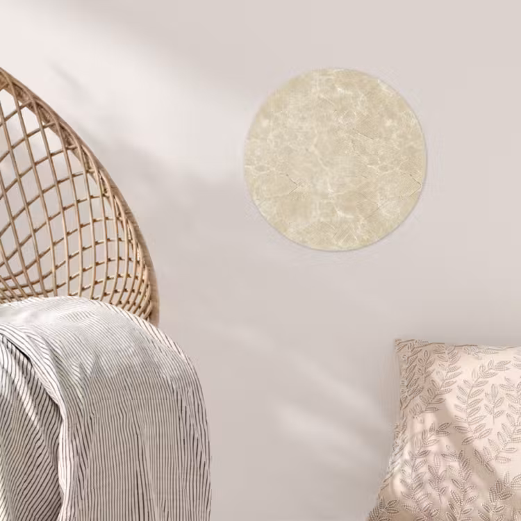 Behangcirkel - Lichtbeige - Marmer - Diffusie adering — 5