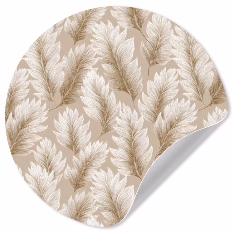 Behangcirkel - Botanisch - Patroon - Beige — 1