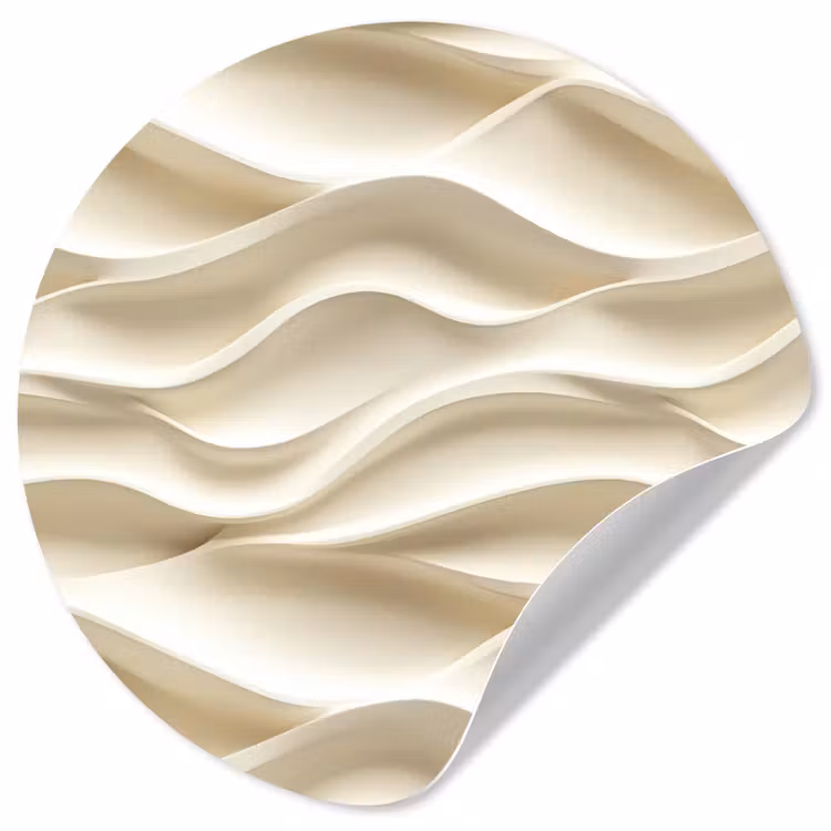 Behangcirkel - Lijnen - Golvend - Crème — 1