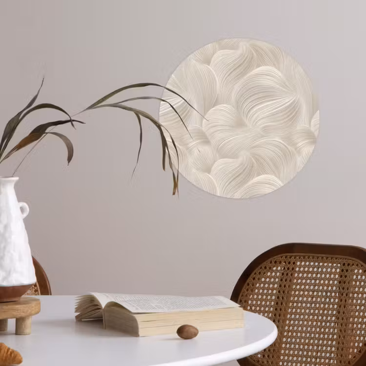 Behangcirkel - Lijnen - Waaier - Beige — 4