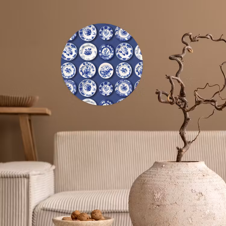 Behangcirkel - Borden - Floraal - Blauw — 2