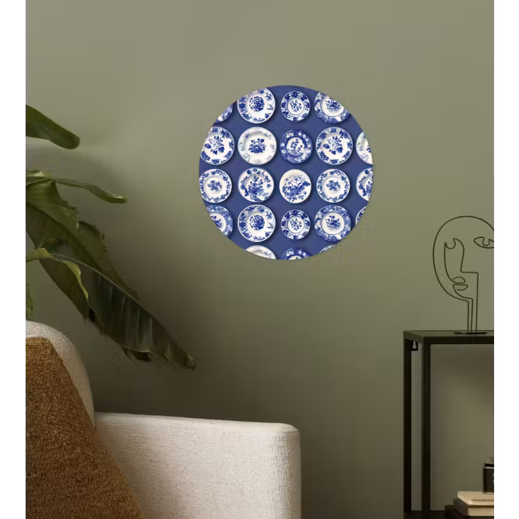 Behangcirkel - Borden - Floraal - Blauw — 3