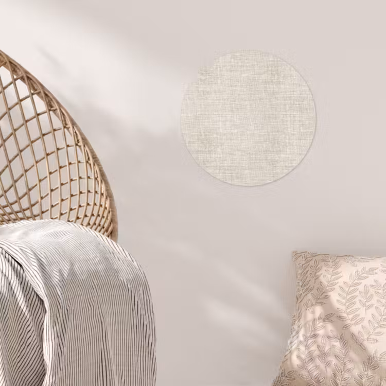 Behangcirkel - Linnen - Textuur - Beige — 5