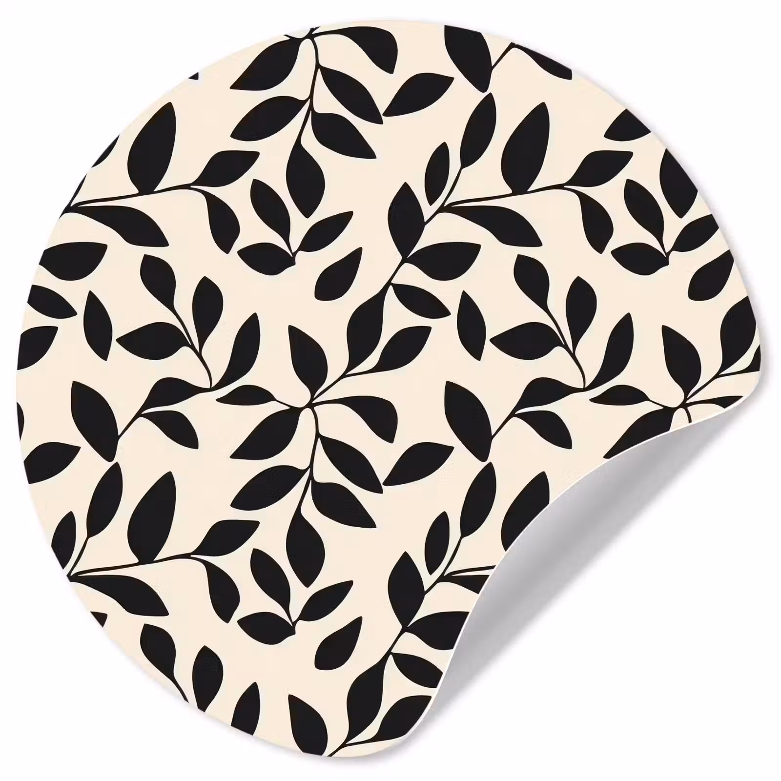 Behangcirkel - Elegant - Patroon - Zwart - Beige — 1
