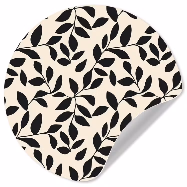 Behangcirkel - Elegant - Patroon - Zwart - Beige — 1