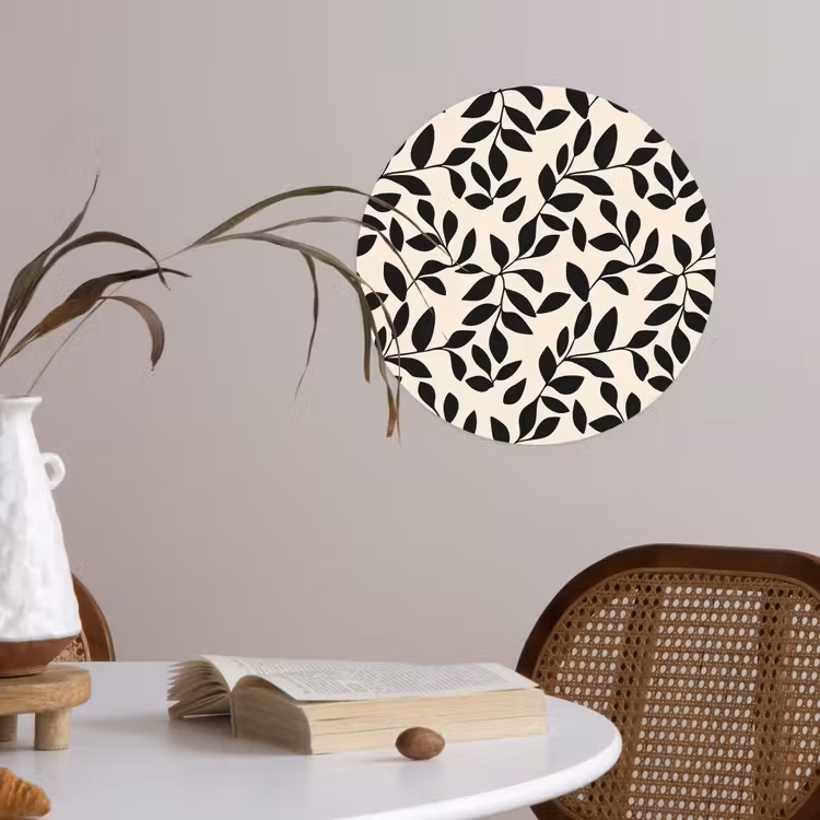 Behangcirkel - Elegant - Patroon - Zwart - Beige — 4