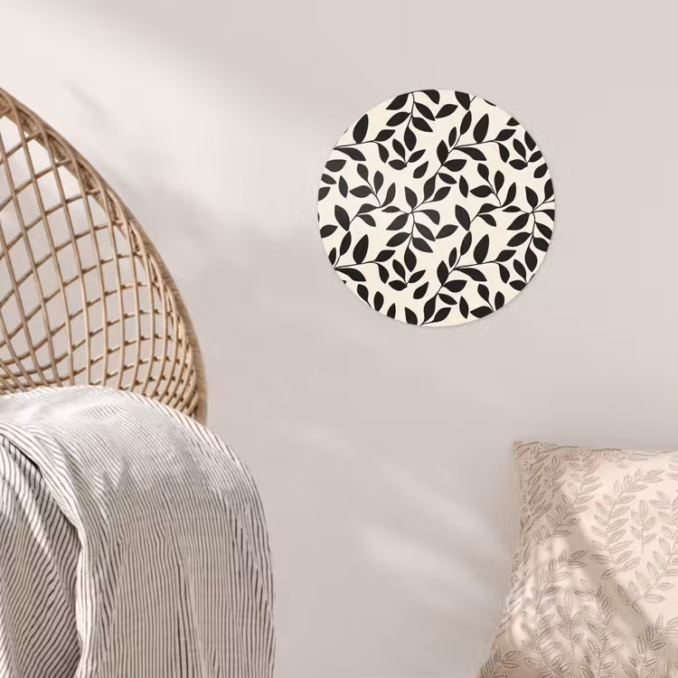 Behangcirkel - Elegant - Patroon - Zwart - Beige — 5