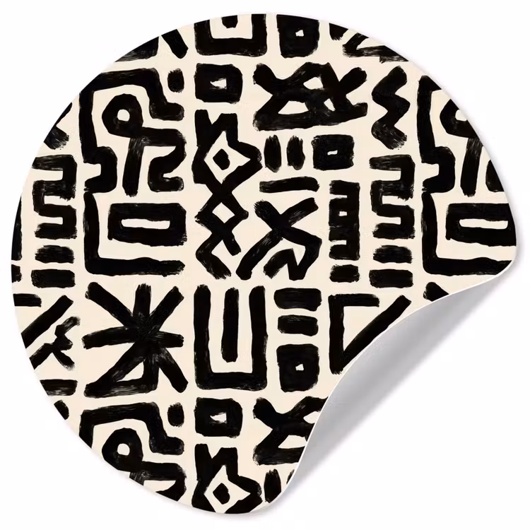 Behangcirkel - Geometrisch - Figuren - Zwart — 1