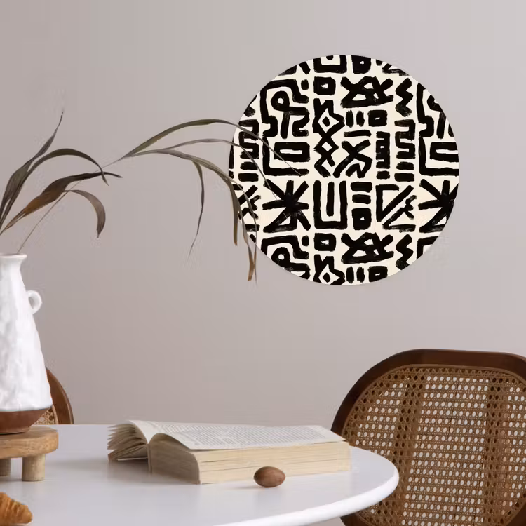 Behangcirkel - Geometrisch - Figuren - Zwart — 4