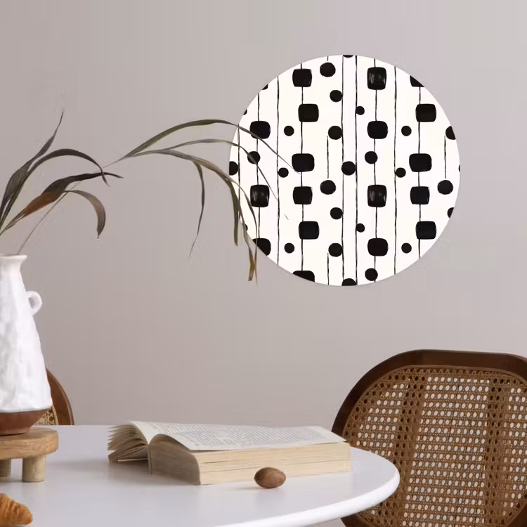 Behangcirkel - Grafisch - Modern - Zwart — 4