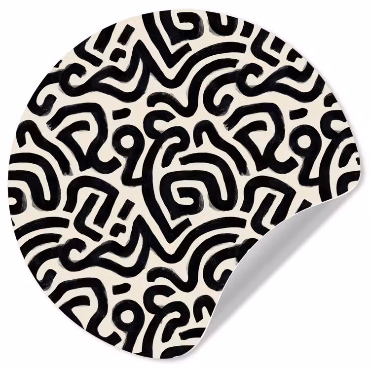 Behangcirkel - Modern - Abstract - Zwart — 1