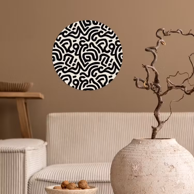 Behangcirkel - Modern - Abstract - Zwart — 2