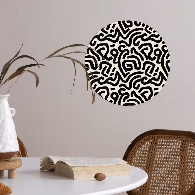 Behangcirkel - Modern - Abstract - Zwart — 4