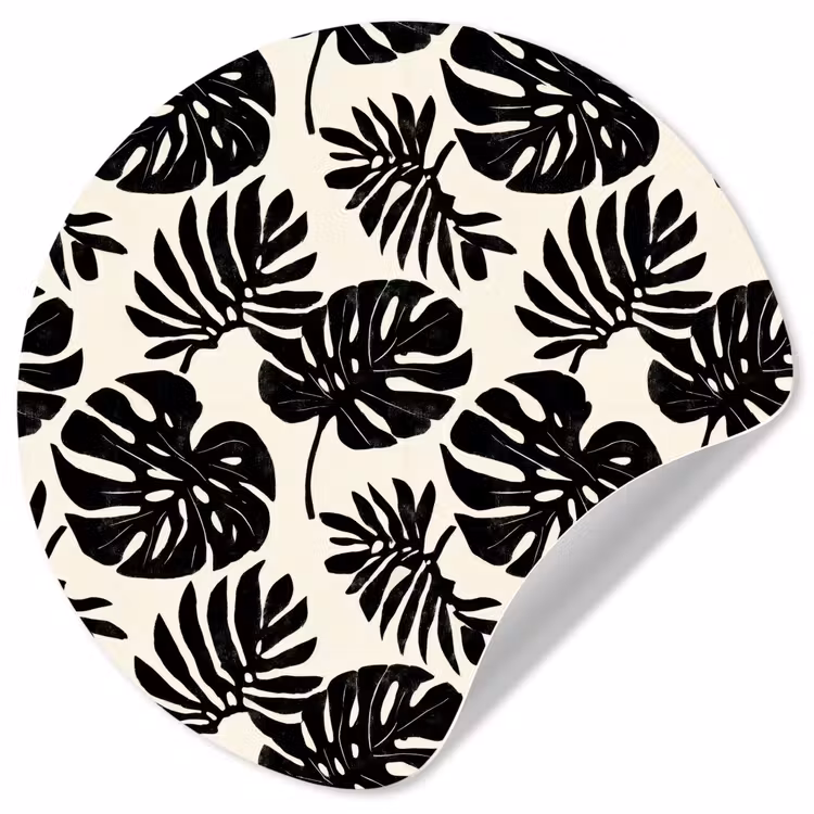 Behangcirkel - Modern - Monstera - Zwart — 1