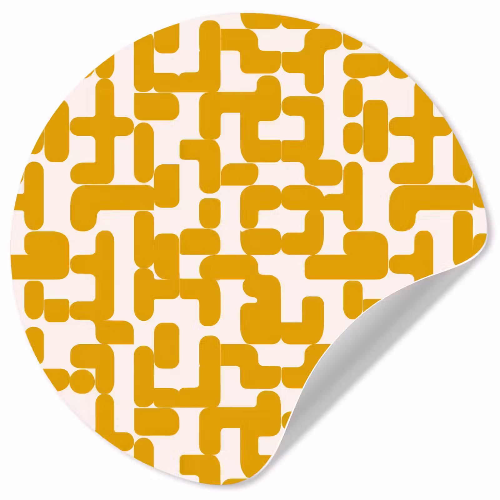Behangcirkel - Geel - Beige - Patroon — 1