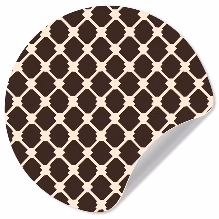 Behangcirkel - Bruin - Ruitpatroon - Geometrisch — 1