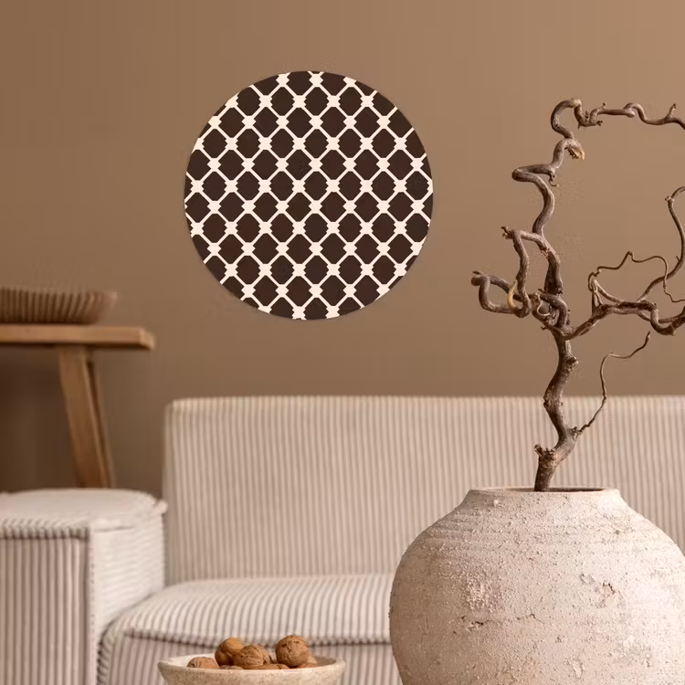 Behangcirkel - Bruin - Ruitpatroon - Geometrisch — 2